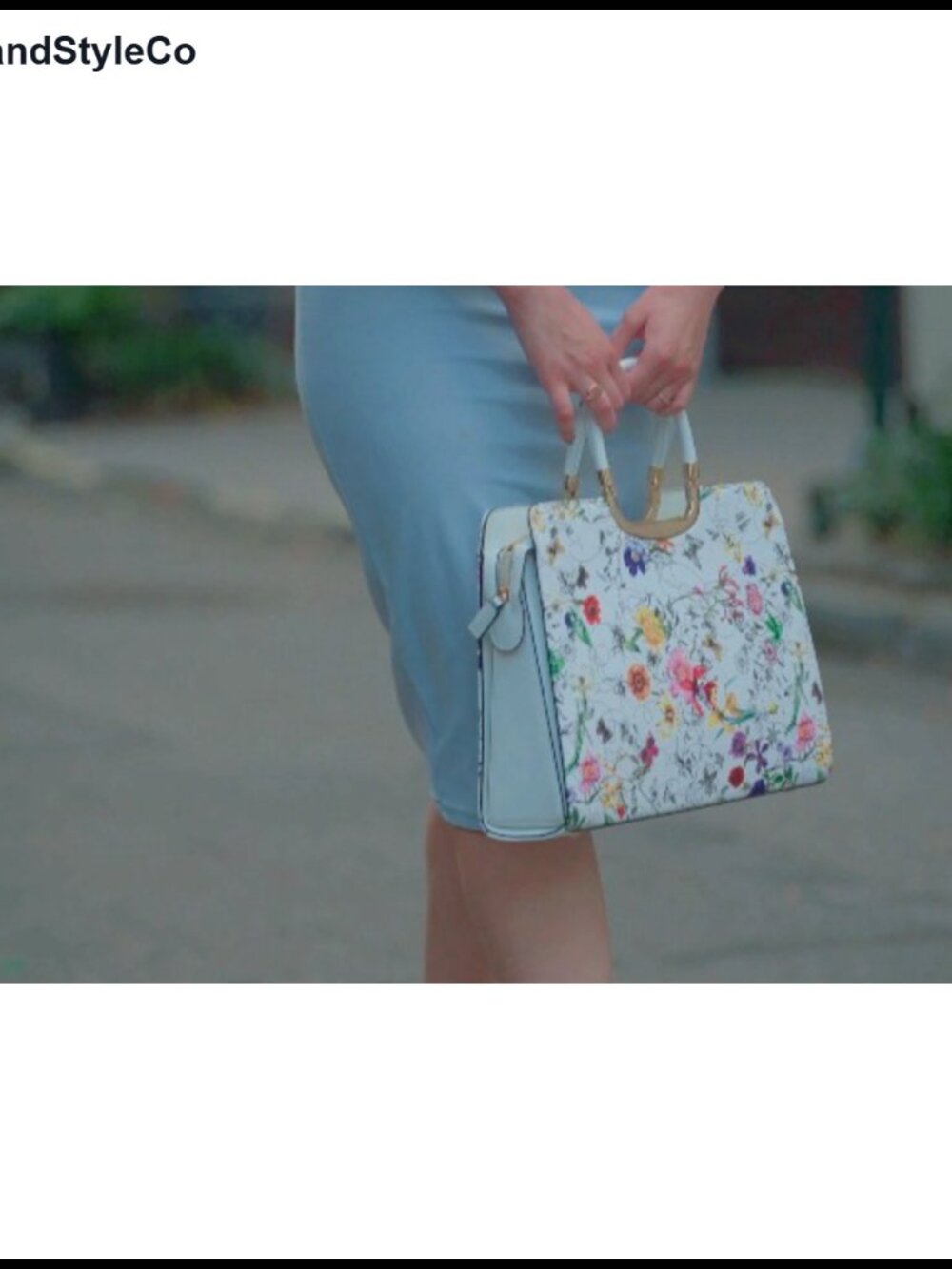 Vegan PU Pebbled Leather Satchel Handbag & Wallet Set - Picture 5 of 6